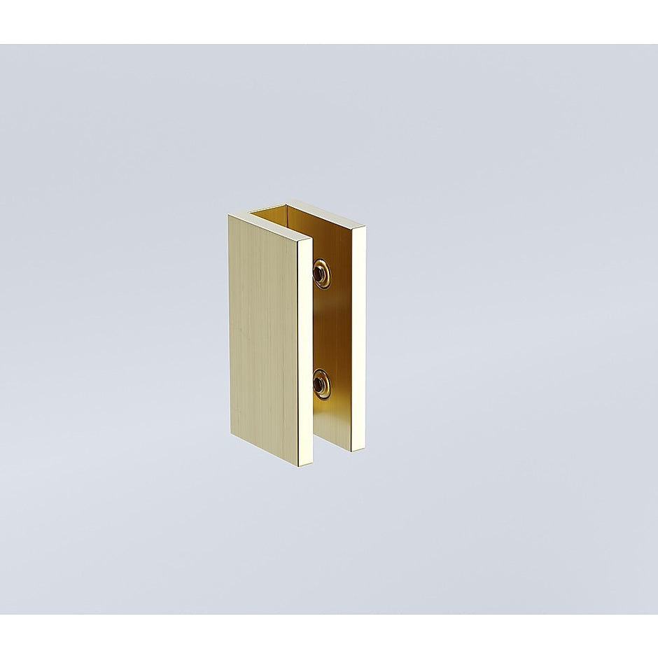 100x120cm Double Door Corner Shower Screen with Gold Brackets and SS Hinges, Square double pull Handle