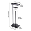 2-in-1 Freestanding Toilet Paper Holder - Thick Carbon Steel with Matte Black Finish, Storage Top and 2 * Paper Roll Holder